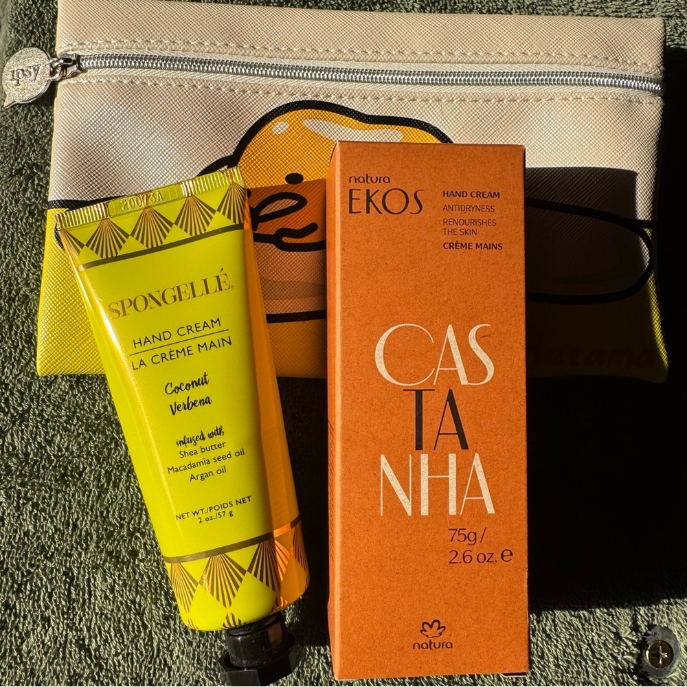 Spongelle and Castanha Hand Cream with bag BRAND NEW